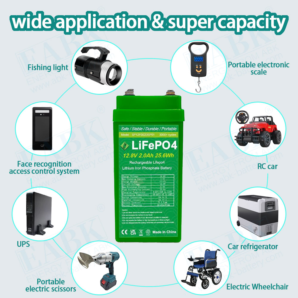 12.8v 1.6/1.8/2.0ah Lithium Iron Phosphate Battery - Image 3